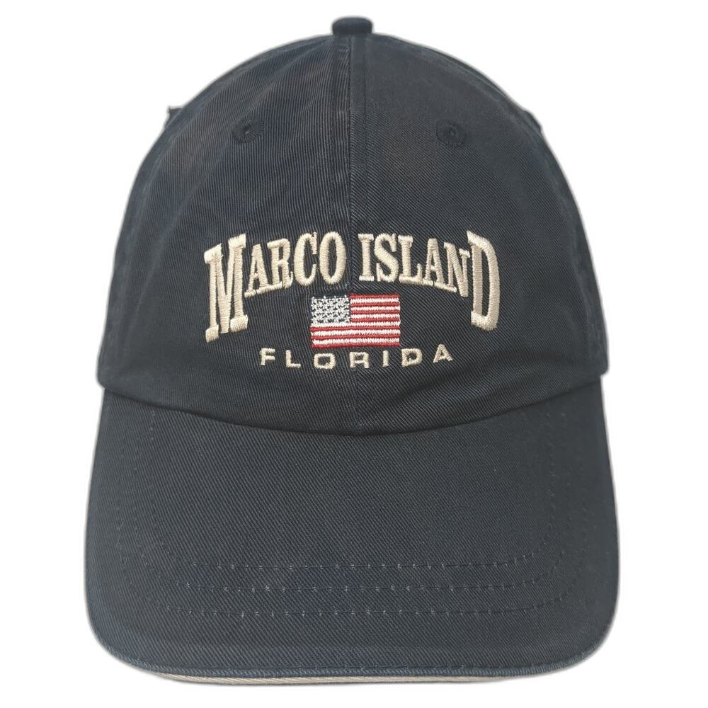 Destin Marco Island Florida Hat Blue Strapback One Size Adjustable Beach Cap